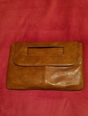 Classic Brown Leather-like Women's Clutch 3-Way Bag